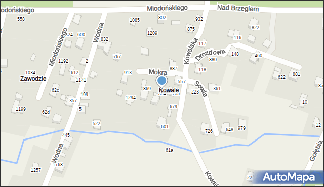 Buczkowice, Mokra, 854, mapa Buczkowice