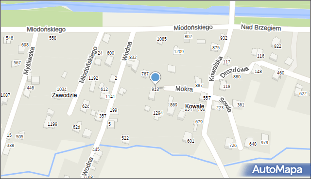 Buczkowice, Mokra, 913, mapa Buczkowice