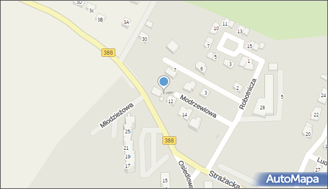 Bystrzyca Kłodzka, Modrzewiowa, 12a, mapa Bystrzyca Kłodzka