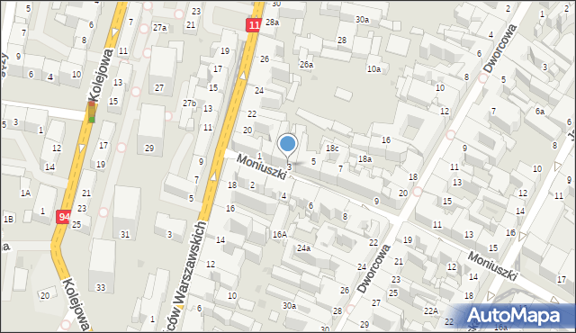 Bytom, Moniuszki Stanisława, 3, mapa Bytomia