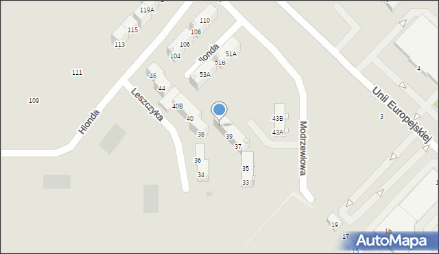 Bytom, Modrzewiowa, 41, mapa Bytomia