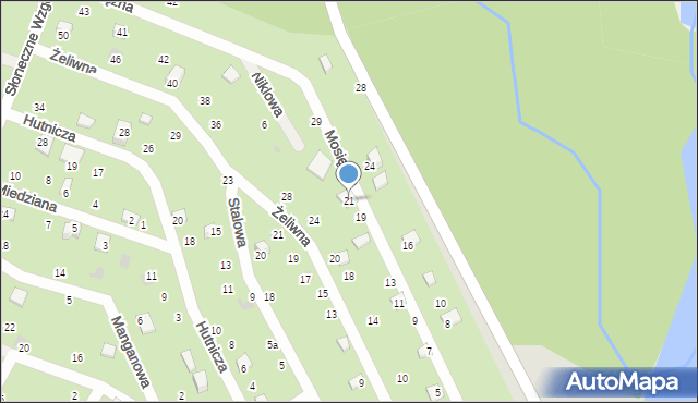 Chojnice, Mosiężna, 21, mapa Chojnic