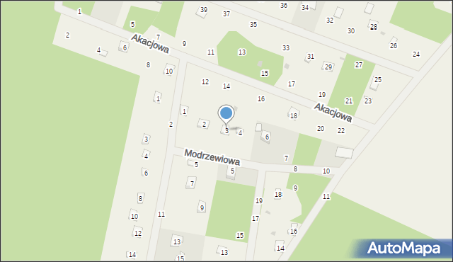 Chorzeszów, Modrzewiowa, 3, mapa Chorzeszów