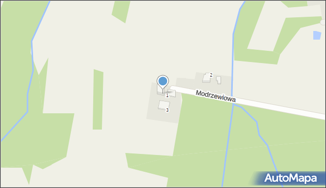 Czaniec, Modrzewiowa, 1A, mapa Czaniec