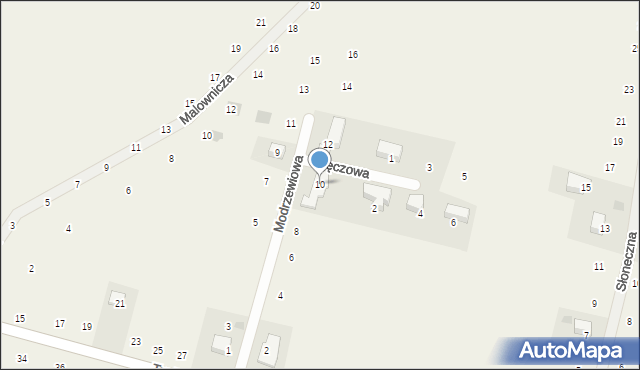 Czernichów, Modrzewiowa, 10, mapa Czernichów