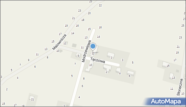 Czernichów, Modrzewiowa, 12, mapa Czernichów