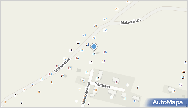 Czernichów, Modrzewiowa, 15, mapa Czernichów