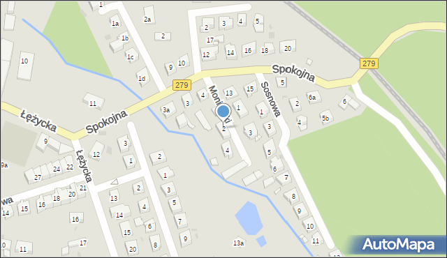 Czerwieńsk, Moniuszki Stanisława, 2, mapa Czerwieńsk