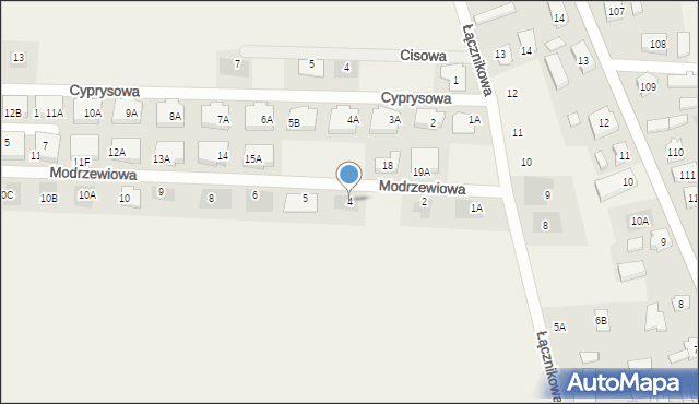 Dąbcze, Modrzewiowa, 4, mapa Dąbcze