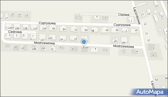 Dąbcze, Modrzewiowa, 7, mapa Dąbcze