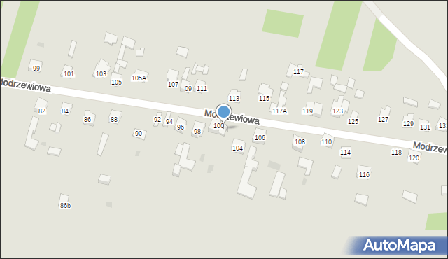 Dąbrowa Górnicza, Modrzewiowa, 102, mapa Dąbrowa Górnicza