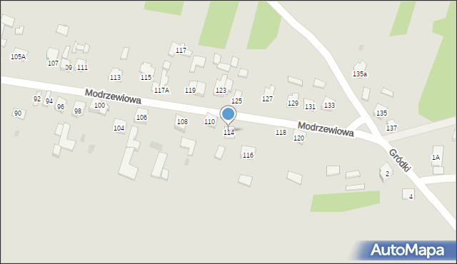 Dąbrowa Górnicza, Modrzewiowa, 114, mapa Dąbrowa Górnicza