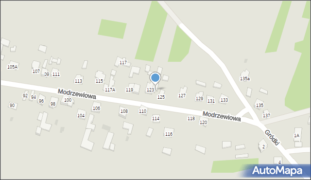 Dąbrowa Górnicza, Modrzewiowa, 123a, mapa Dąbrowa Górnicza