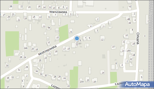 Dąbrowa Górnicza, Modrzejowska, 11, mapa Dąbrowa Górnicza