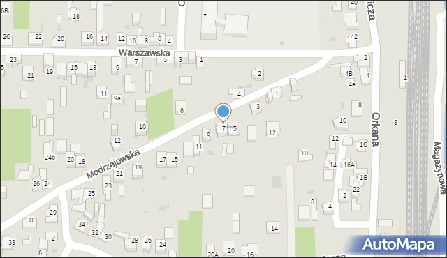 Dąbrowa Górnicza, Modrzejowska, 7, mapa Dąbrowa Górnicza