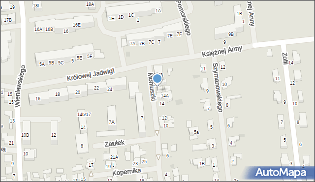 Darłowo, Moniuszki Stanisława, 16A, mapa Darłowo