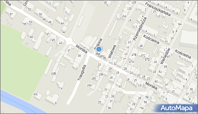 Darłowo, Morska, 38, mapa Darłowo