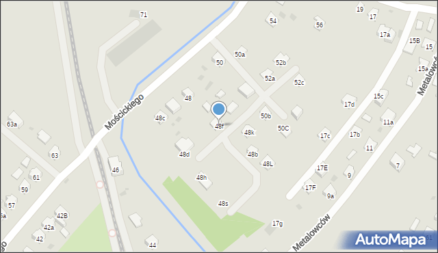 Dębica, Mościckiego, 48f, mapa Dębicy