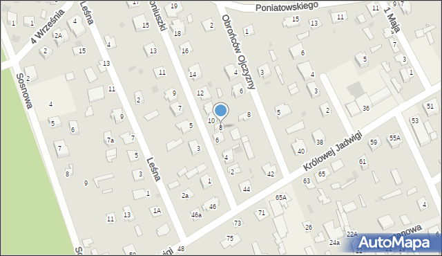 Długosiodło, Moniuszki Stanisława, 8, mapa Długosiodło