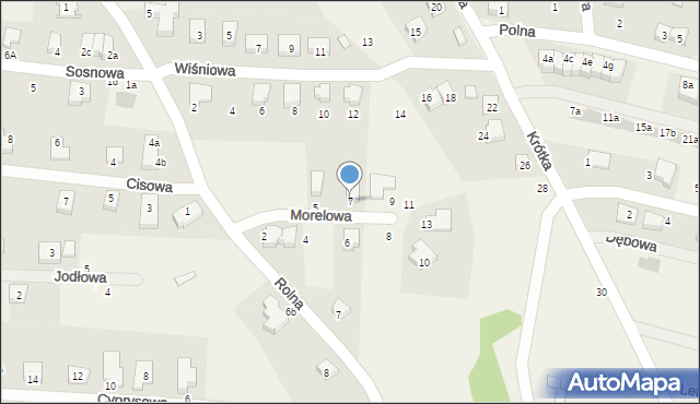 Dobrzykowice, Morelowa, 7, mapa Dobrzykowice