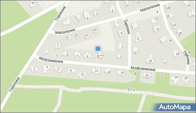 Dolaszewo, Modrzewiowa, 11, mapa Dolaszewo