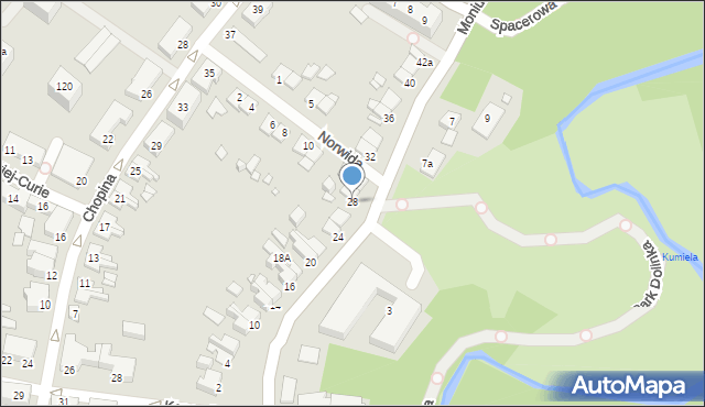 Elbląg, Moniuszki Stanisława, 28, mapa Elbląga