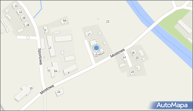 Frysztak, Mostowa, 11, mapa Frysztak