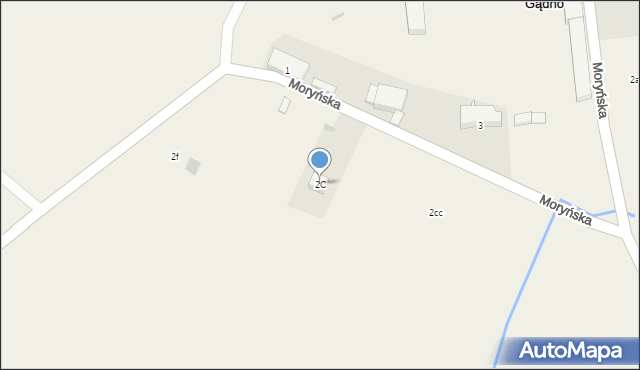 Gądno, Moryńska, 2C, mapa Gądno