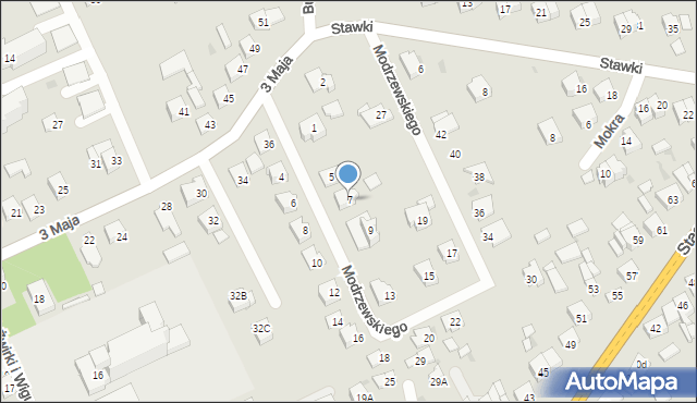 Garwolin, Modrzewskiego Stanisława, 7, mapa Garwolin