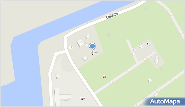 Gdańsk, Modra, 3, mapa Gdańska