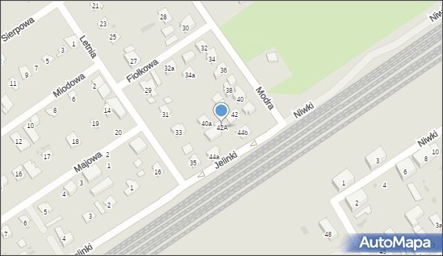 Gdańsk, Modra, 42A, mapa Gdańska