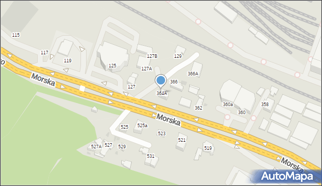 Gdynia, Morska, 364A, mapa Gdyni