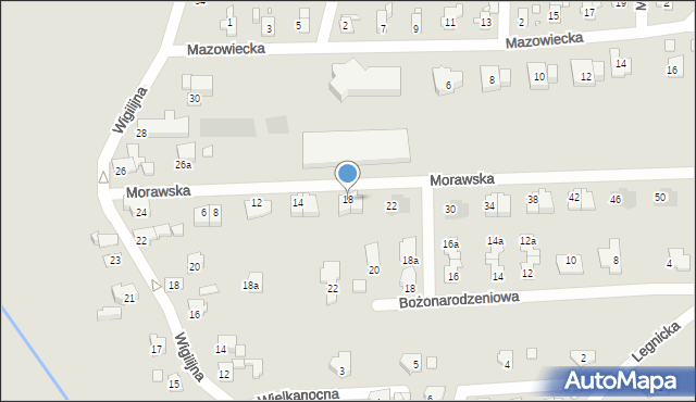 Gliwice, Morawska, 18, mapa Gliwic