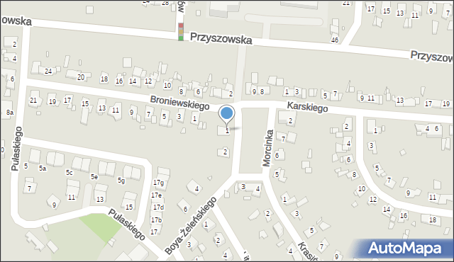 Gliwice, Morcinka Gustawa, 1, mapa Gliwic