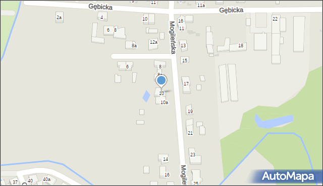 Gniezno, Mogileńska, 10, mapa Gniezna