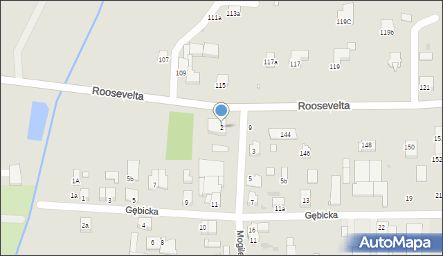 Gniezno, Mogileńska, 2, mapa Gniezna