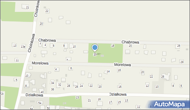 Goławice Pierwsze, Morelowa, 13, mapa Goławice Pierwsze