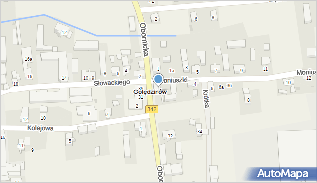 Golędzinów, Moniuszki Stanisława, 2, mapa Golędzinów