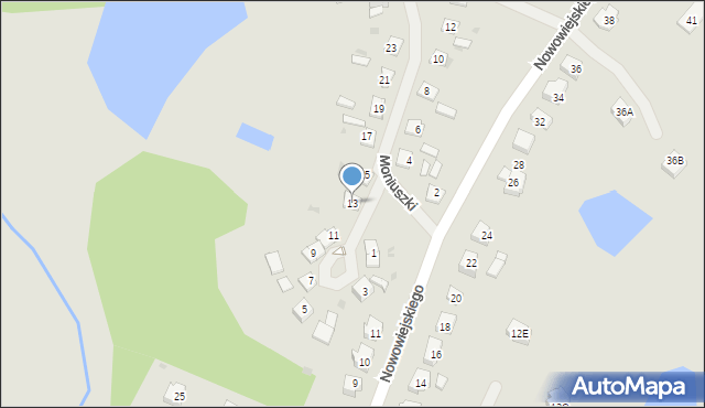 Górowo Iławeckie, Moniuszki Stanisława, 13, mapa Górowo Iławeckie