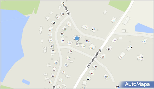 Górowo Iławeckie, Moniuszki Stanisława, 22, mapa Górowo Iławeckie