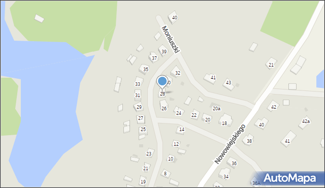 Górowo Iławeckie, Moniuszki Stanisława, 28, mapa Górowo Iławeckie