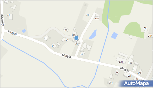 Gostyń, Motyla, 35, mapa Gostyń