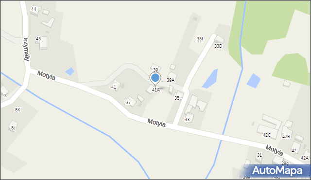 Gostyń, Motyla, 41A, mapa Gostyń