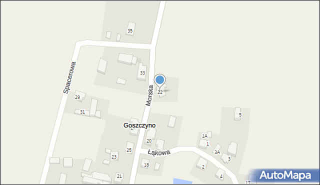 Goszczyno, Morska, 22, mapa Goszczyno