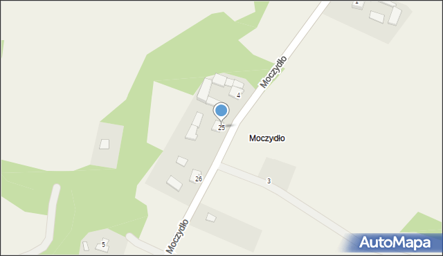 Goździelin, Moczydło, 25, mapa Goździelin