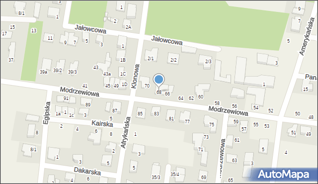 Grabówka, Modrzewiowa, 68, mapa Grabówka