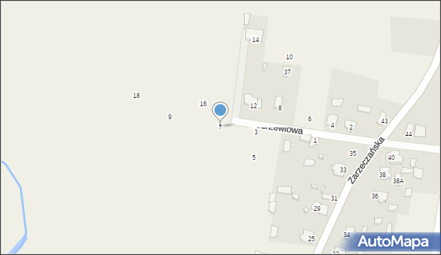 Gródek, Modrzewiowa, 7, mapa Gródek