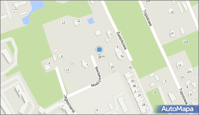 Grodzisk Mazowiecki, Modrzewiowa, 18, mapa Grodzisk Mazowiecki