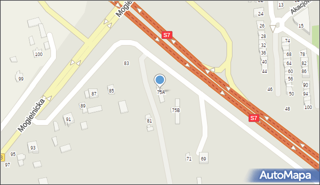 Grójec, Mogielnicka, 75A, mapa Grójec