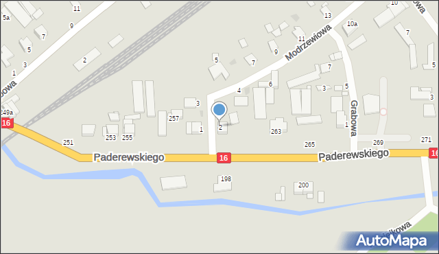 Grudziądz, Modrzewiowa, 2, mapa Grudziądza